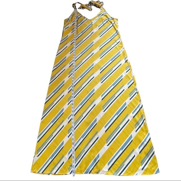 Forever 21 Satin Geo Striped Maxi Dress MEDIUM - Picture 12 of 15